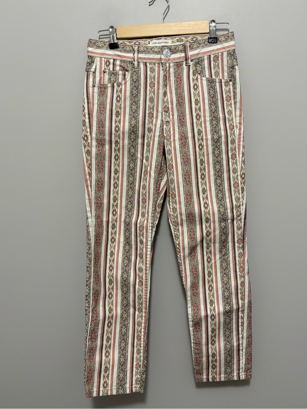 Isabel Marant Etoile Desert Festival Boho Stripe Multicolor Skinny Pants